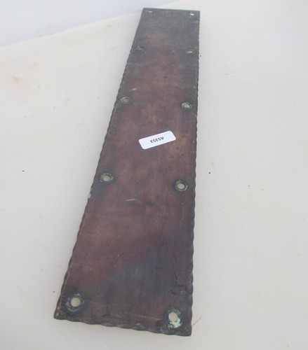 Victorian copper finger plate - finger,