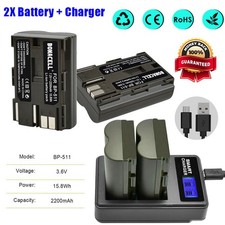 2X Battery & Charger For Canon