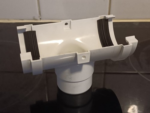 Mini gutter 75mm half round - 75mm,