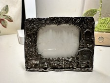 Vintage Sterlin Silver Scene Wales Verse  Plated decorative Picture Frame 3×2" 