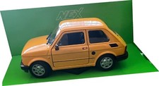 Fiat 126 in yellow, 1:21 scale