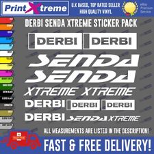 Derbi Senda XTREME Stickers Decal Set Kit  CHOICE OF 16 COLOURS! see description