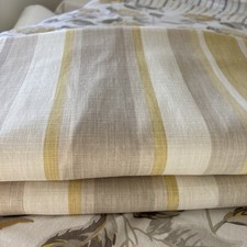 Laura Ashley Camomile Stripe Lined Curtains 88” X 90” Drop VGC £40 