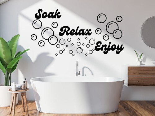 Wall sticker soak relax - sticker,
