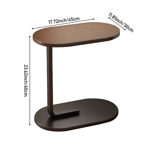 Wooden small side table - wooden, slim