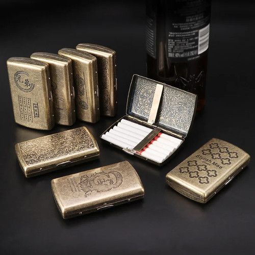 Solid brass vintage cigarette - solid,