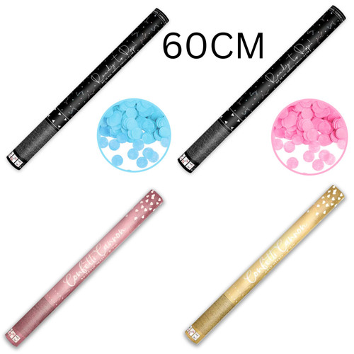 Party confetti cannons 60cm - cannons, &