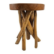 Rustic Wood Side Table Tree