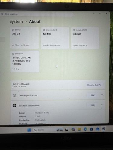 Fujitsu lifebook a3510 - fujitsu,