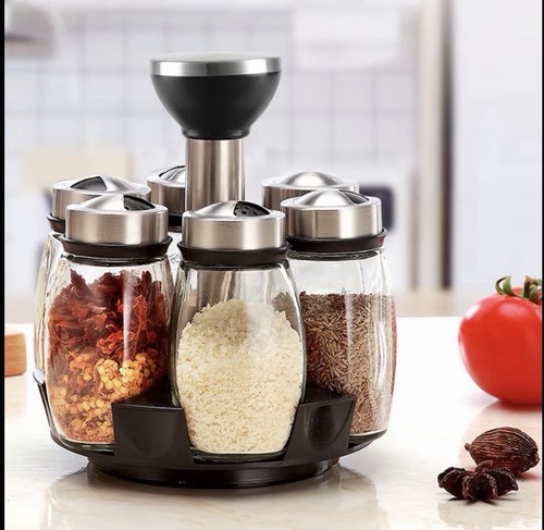 Jar revolving spice rack - revolving,