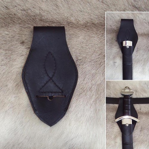 Black leather military - black,