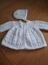 Hand Knitted Matinee Coat and
