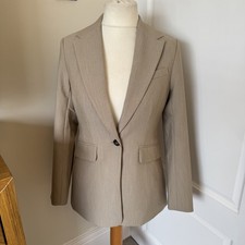 H&M Beige Blazer Size UK 10