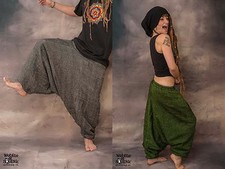 WOOLEN ALI BABA HAREM Trousers Unisex Psytrance Festival Hippy Pantaloon