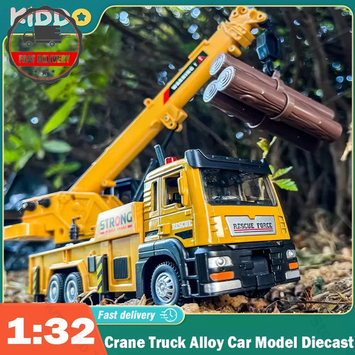 Crane truck toy metal cab - crane,