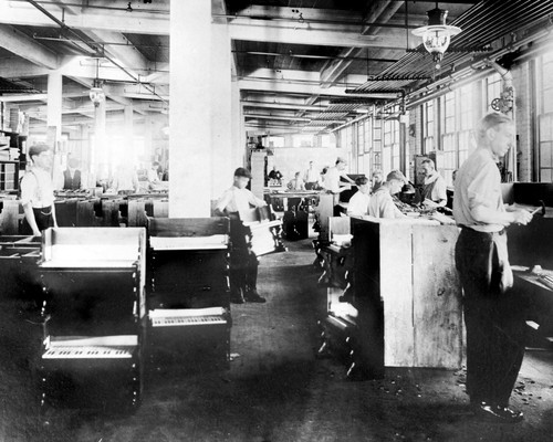 Schoenhut toy piano factory - toy,