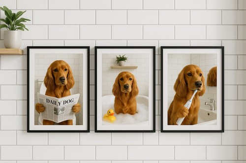 Cocker spaniel bathroom wall - spaniel,