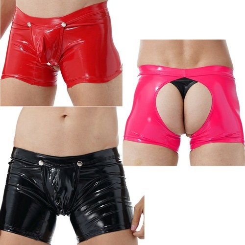 Men shorts wetlook - shorts, pvc