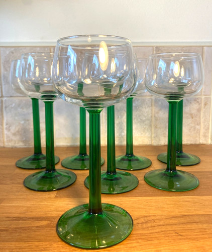 Vtg set luminarc hock wine - vtg,