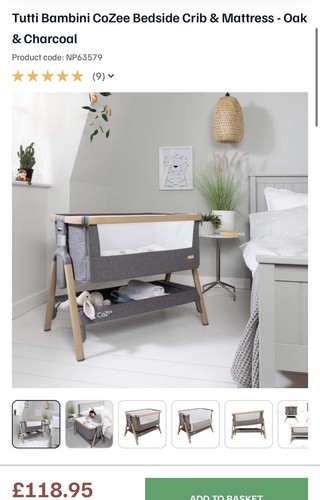 Tutti bambini cozee bedside - cozee,