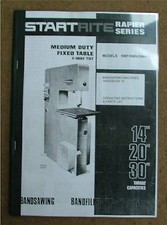Startrite Vertical Bandsaw Manual  'RWF'/ 'RWS'/'RWH'