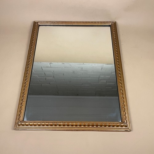 Wooden gold framed mirror - gold,