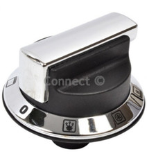 AGA Rangemaster 9000, 10000 Series Silver & Black Hotplate Control Knob P059070
