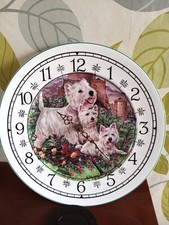 Vintage Plate Wall Clock Scottish terrier
