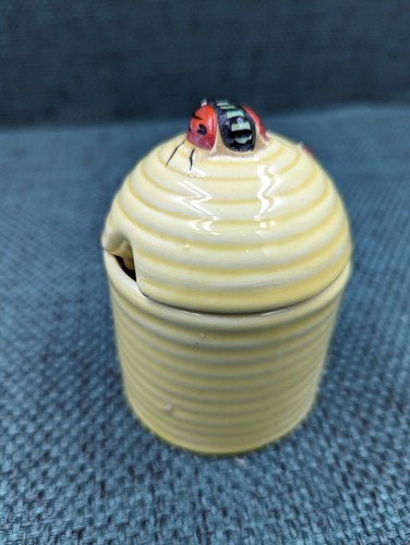 Vintage jam honey pot - pot, lid