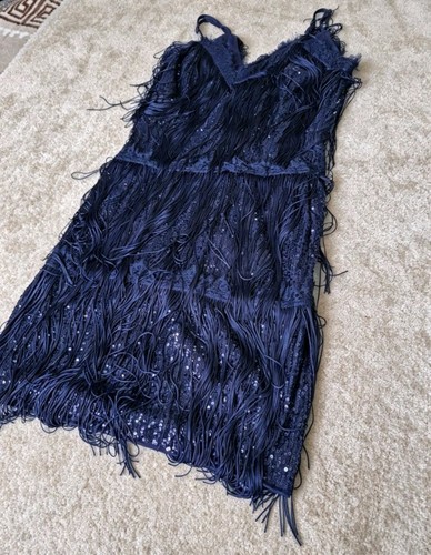 Shein navy sequin fringe - sequin,