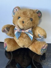 Vintage BHS Cuddly Teddy Bear Soft Plush Toy Scarf 9”