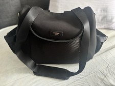 Storksak Poppy Luxe Scuba Black Baby Changing Nappy Bag & Changing Mat