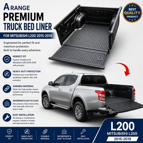 Black truck bed liner - black,