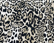 Animal Print Fabric Grey Leopard Print Cotton Poplin Craft Fabric Material Metre