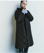 ZARA WOMAN NEW KHAKI WATER REPELLENT QUILTED JACKET Size L 