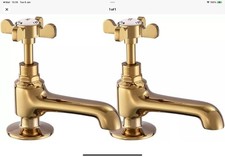Gold Basin Pillar Taps Pair -