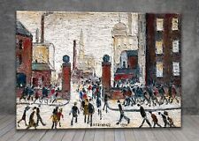 L. S. Lowry A Mill Scene Wigan CANVAS PAINTING ART PRINT POSTER 1865