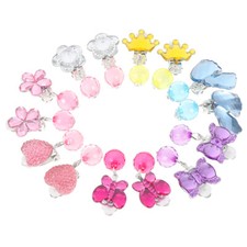 7 Pairs Clip On Drop Earrings
