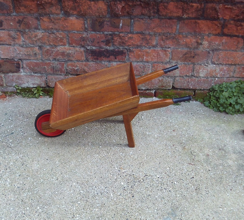 Garden wooden wheelbarrow - wooden,
