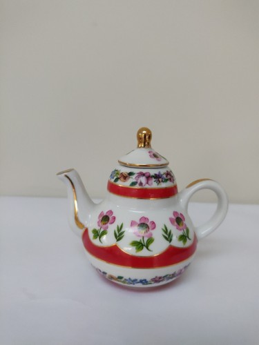 Porcelain art miniature teapot - art,