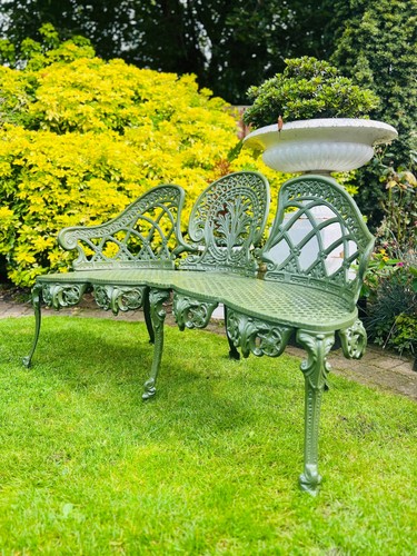 Cast aluminium garden bench - garden,
