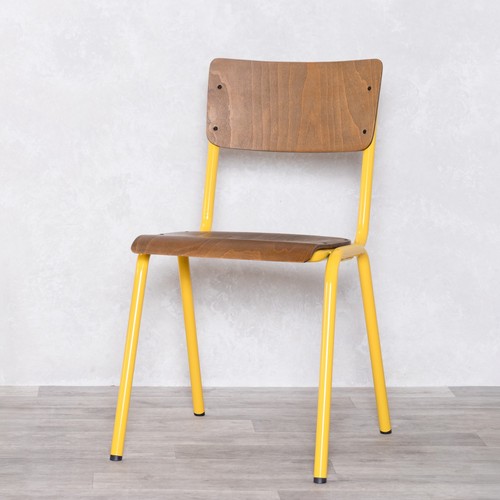 Yellow stacking chair - stacking,
