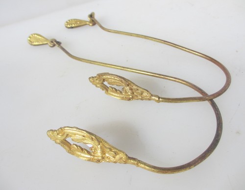Antique brass curtain - brass, tie