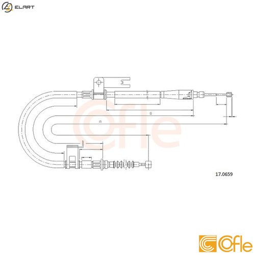 Cable pull parking - cable, brake