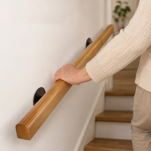 120cm wooden handrail - handrail, stair