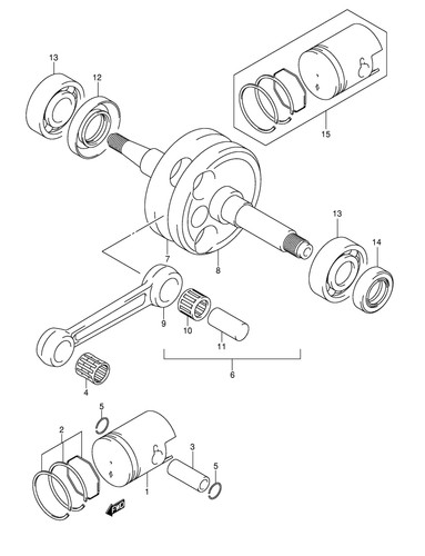 Suzuki genuine atv bearing - suzuki,