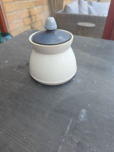 Denby blue jetty lidded sugar - denby,
