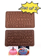 2 Pcs Alphabet Number Silicone