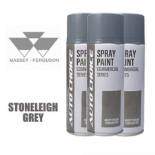 MF Massey Ferguson Stoneleigh Grey Tractor Paint Spray Can Aerosol - 400ml x3