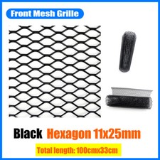 100x33cm Black Hexagon